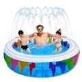 Inflatable PVC Pool with Sprinkler 180 x 180 x 40 cm Y737