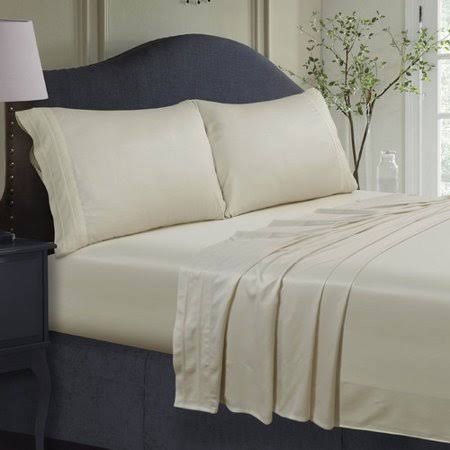 Beige 300 Thread Count Extra Deep Pocket Sheet Set Q64154
