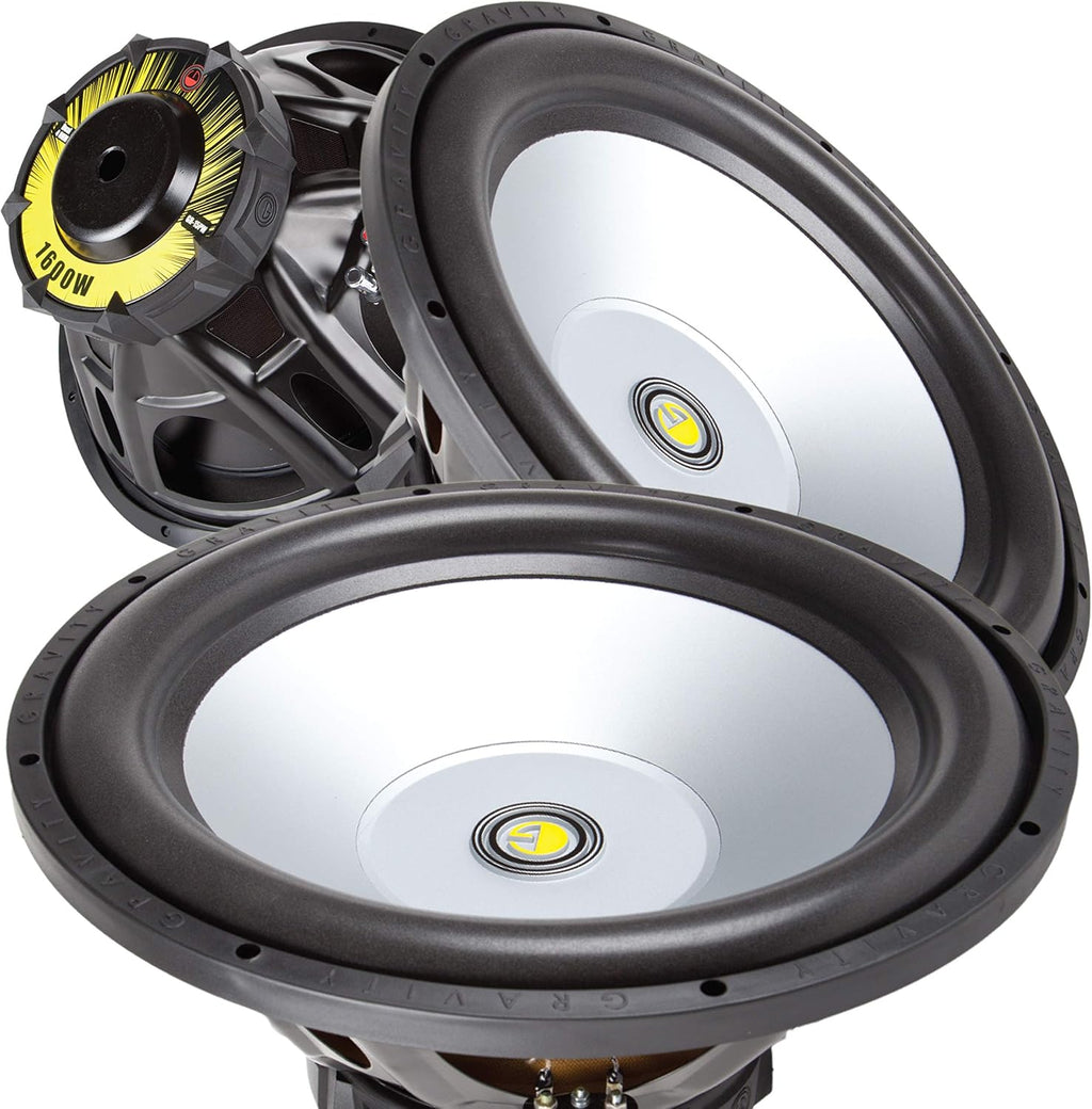 Pair of 15 Inches Car Audio Subwoofer 3200 Watts Peak Power Dual Voice Configuration 4 Ohm D88964