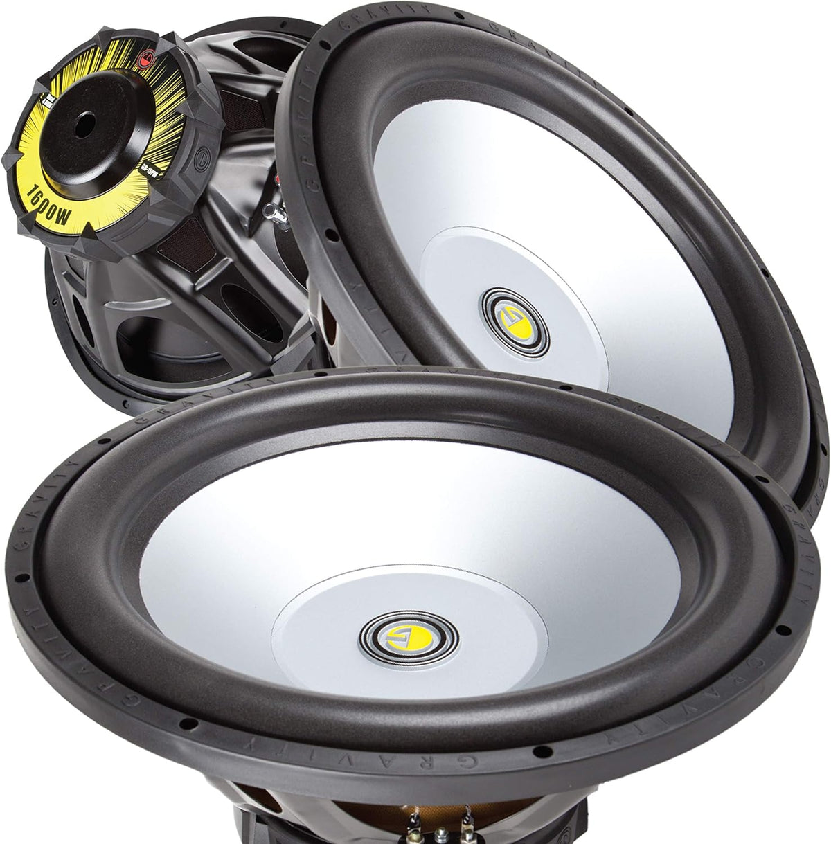 Pair of 15 Inches Car Audio Subwoofer 3200 Watts Peak Power Dual Voice Configuration 4 Ohm D88964